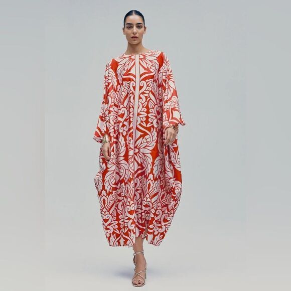 H&M Ramadan Modest Collection Satin Kaftan Dress - Picture 7 of 8